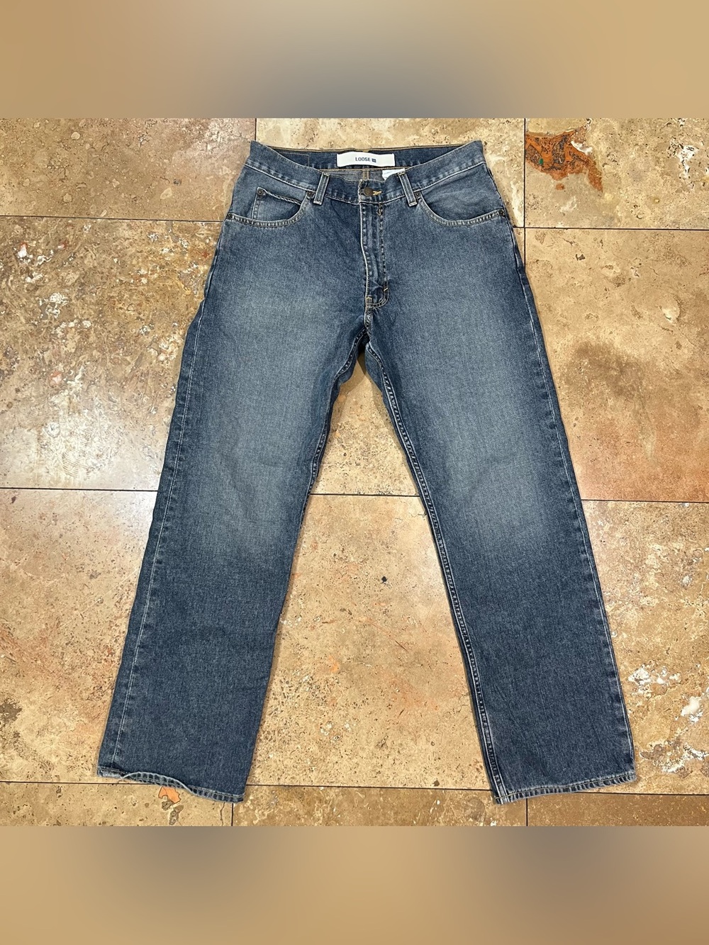 Vintage Y2K Gap Mens 1969 Loose Fit Dark Wash Premium Skater Jeans Size 32X32